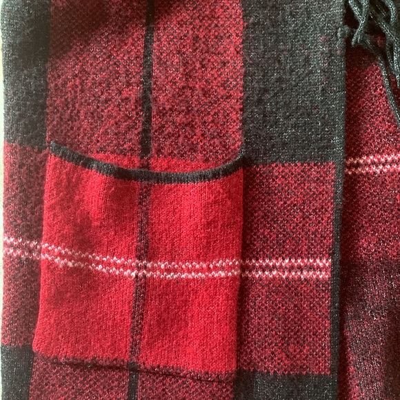 Adrienne Vittadini women’s 2x long sweater duster cardigan blackish gray plaid - Picture 9 of 16